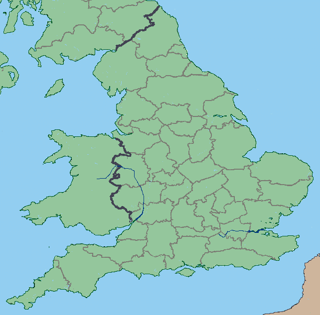 Map of England and Wales Circa 1890