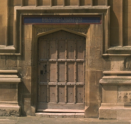 Bodleian Library Door, photo by 
Laura Stemle